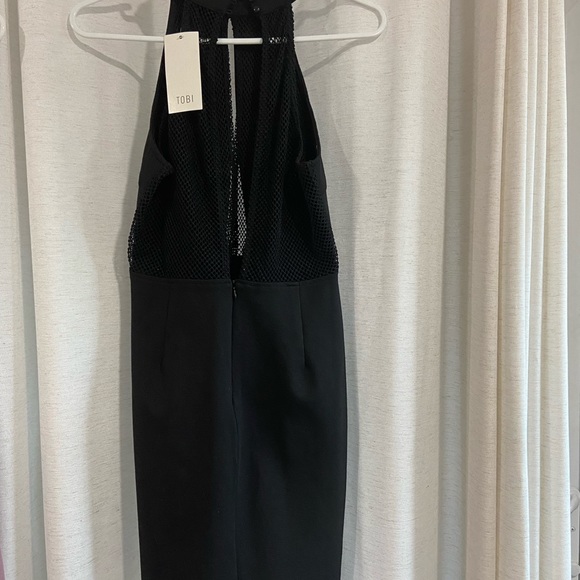 Size Small High Neck Black Tobi Dress with Cut Out Front and Back - Picture 2 of 8